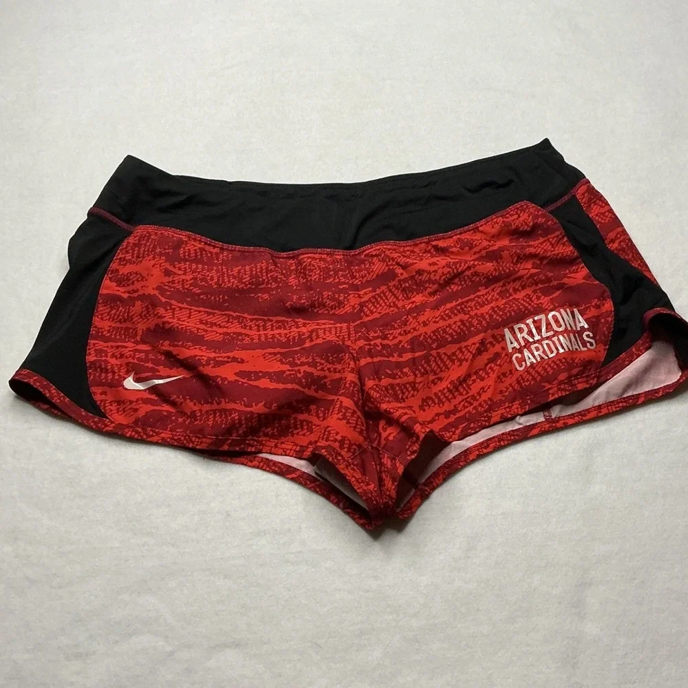 Nike Arizona Cardinals NFL Team Apparel Dri-FIT Running Shorts Red Black Large